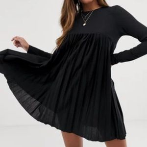 Asos Black pleated dress